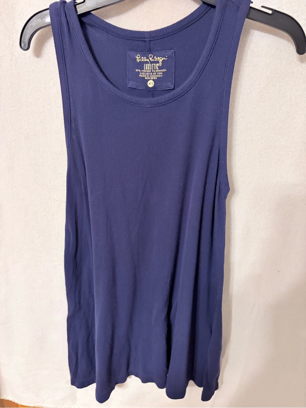 Lilly Pulitzer Deep Navy Ribbed Tank - Sleeveless Women's Top